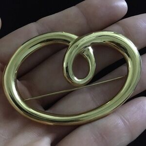 Monet Vintage Gold Tone Brooch Pin